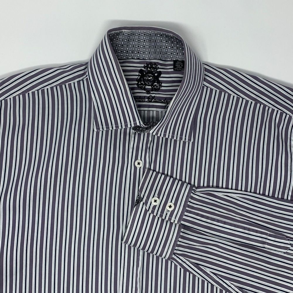 Englsih Laundry Grey Long Sleeve Button Up Men's Shirt Neck 16 1/2" Sleeve 34/3